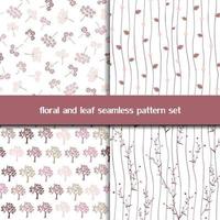 Collection of floral and leaf seamless pattern,nature background for decorative,fabric,textile,print or wallpaper vector