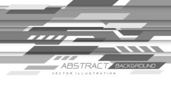 vector de fondo de diseño futurista de tecnología de velocidad geométrica blanca gris abstracto