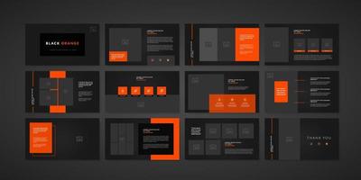 Dark minimal slides presentation background template. business presentation template. vector