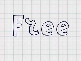 Free hand written lettering. Vector hand draw font