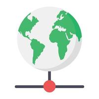 A trendy vector design of global network sharing concept icon