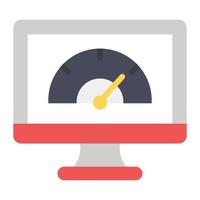 An icon design of internet speed test in flat style vector