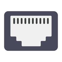 Modern style icon of ethernet port, editable vector