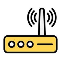 Wifi router, iot internet device vector in flat design