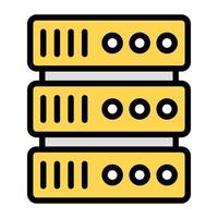 Cloud server hosting icon in flat vector design
