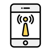 A vector style of hotspot in modern flat style