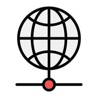 A trendy vector design of global network sharing concept icon