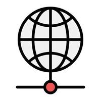 A trendy vector design of global network sharing concept icon