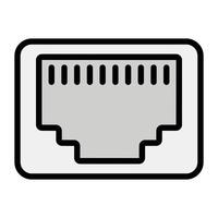 Modern style icon of ethernet port, editable vector