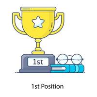 1st position, reputation management in editable style vector