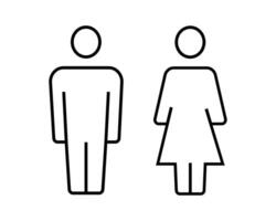 The gender sign for the restroom use vector