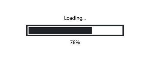 78percent loading illustration vector