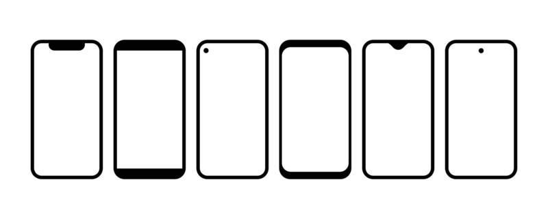Various models of smartphones