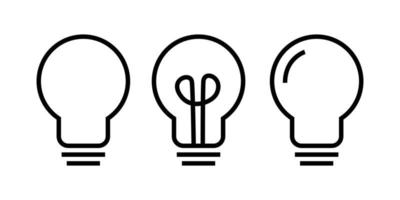 Bulb illustrations on various sides vector