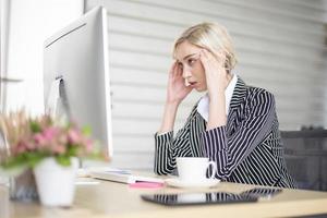 Business people is stress with business problem photo