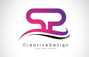 SP S P Letter Logo Design. Creative Icon Modern Letters Vector Logo.
