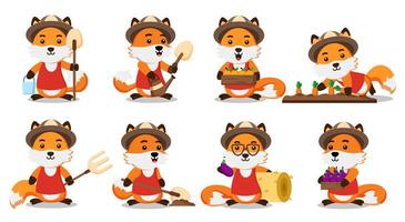 Set of animal with various activity for graphic design vector