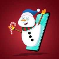 Merry Christmas and Happy New Year Online concept. vector