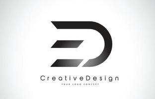 diseño del logotipo de la letra ed ed. icono creativo letras modernas vector logo.