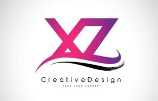 diseño del logotipo de la letra xz xz. icono creativo letras modernas vector logo.