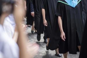 Row of university  graduates photo