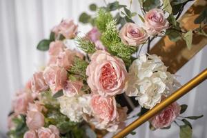 hermoso fondo de flores de boda. foto