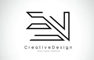 EN E N Letter Logo Design in Black Colors. vector