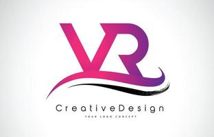 VR V R Letter Logo Design. Creative Icon Modern Letters Vector Logo.