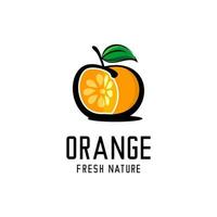 logotipo de corte naranja vector
