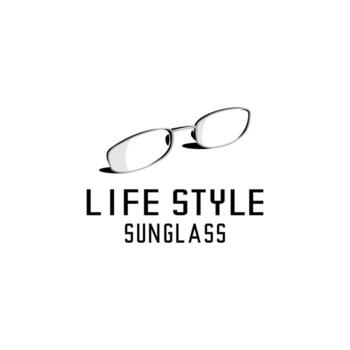 logotipo negro de gafas de sol vector