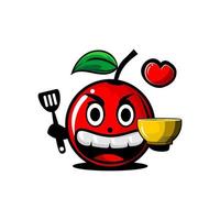 FRUIT HUNGRY CUTE VECTOR, RED TOMATO vector