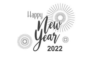 Happy New Year 2022 vector illustration for poster