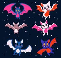 Vector illustration flat style bat for designer create banner, web page, card or novel and story.