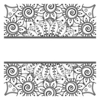 Frame in eastern tradition. stylized with henna tattoos decorative pattern for decorating covers for book, notebook, casket, magazine, postcard and folder. vector