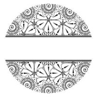 Frame in eastern tradition. stylized with henna tattoos decorative pattern for decorating covers for book, notebook, casket, magazine, postcard and folder. vector