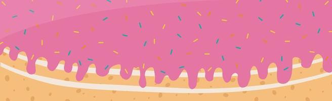 Panoramic realistic cake background, web template - Vector