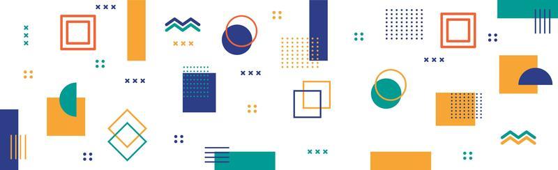 Abstract background with different geometric shapes - illustration