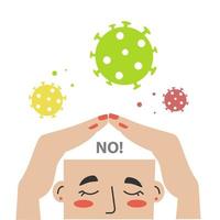 Stop negative information about coronavirus.Relax and breathe. vector