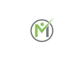 M letter initial modern logo design vector icon template