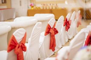 White wedding hall in hotel photo