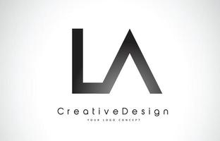 diseño del logotipo de la letra la la. icono creativo letras modernas vector logo.