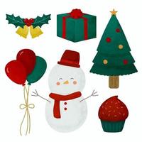 objeto de elemento de diseño de navidad para decorar en festival de navidad y tarjeta de invitación, fiesta, año nuevo, navidad, vector