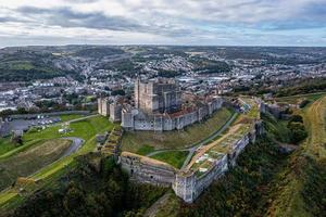 Aerial view of the Dover Castle. The most iconic of all English fortresses.