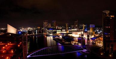 Aerial view of the Media City district in Manchester, UK. photo