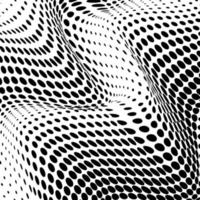 3D abstract monochrome background with dots pattern vector design, technology theme, dimensional dotted flow in perspective, big data, nanotechnology.