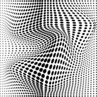 3D abstract monochrome background with dots pattern vector design, technology theme, dimensional dotted flow in perspective, big data, nanotechnology.