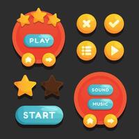 Game menu scene for status of money, power, and collectible items. vector