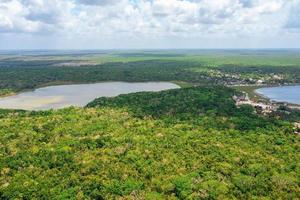 enorme bosque selvático en medio del ebrasil cerca del río amazonas foto
