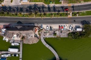 Aerial view of Punta Norte beach, Cancun, Mexico. photo