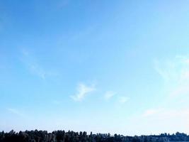 blue sky with cloud background. Overcast texture. Selective focus. Copy space. Mock up photo